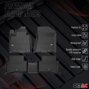 Kia Sportage Floor Mat - Omac - Proline Premium TPE - Black - '17-'22